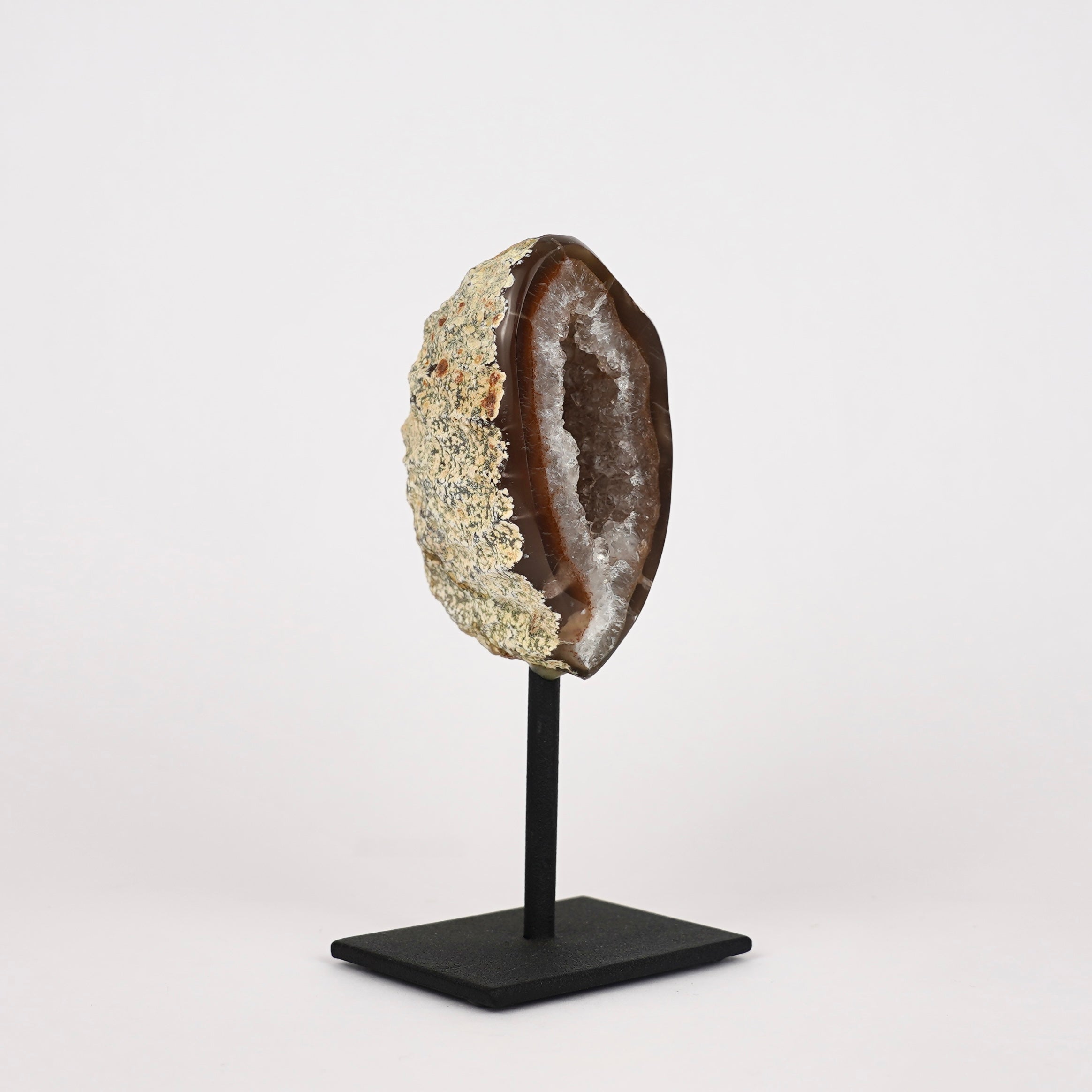 Agaat Geode S Op Standaard Nr. 254