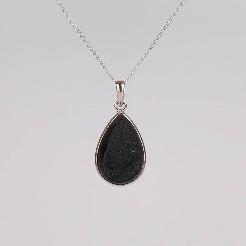 Druzy Onyx 925 Zilver Ketting K9