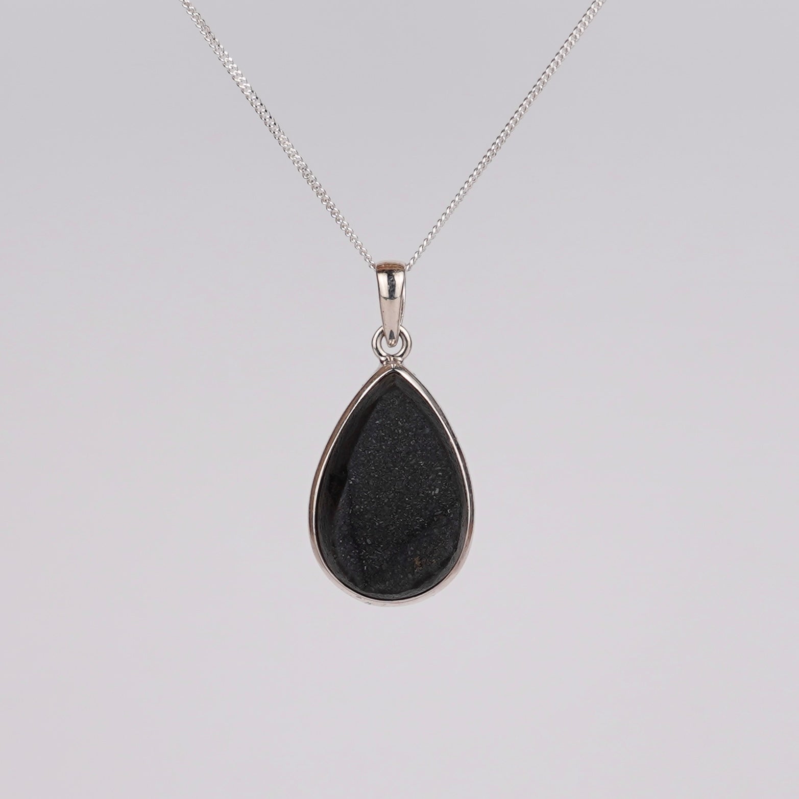 Druzy Onyx 925 Zilver Ketting K9