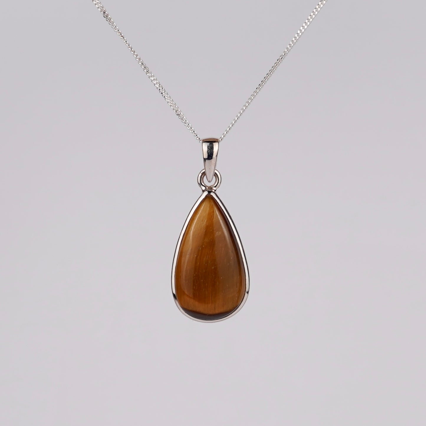 Tijgeroog 925 Zilver Ketting