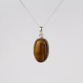 Tijgeroog 925 Zilver Ketting K37