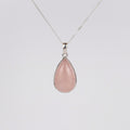 Rozenkwarts 925 Zilver Ketting K31