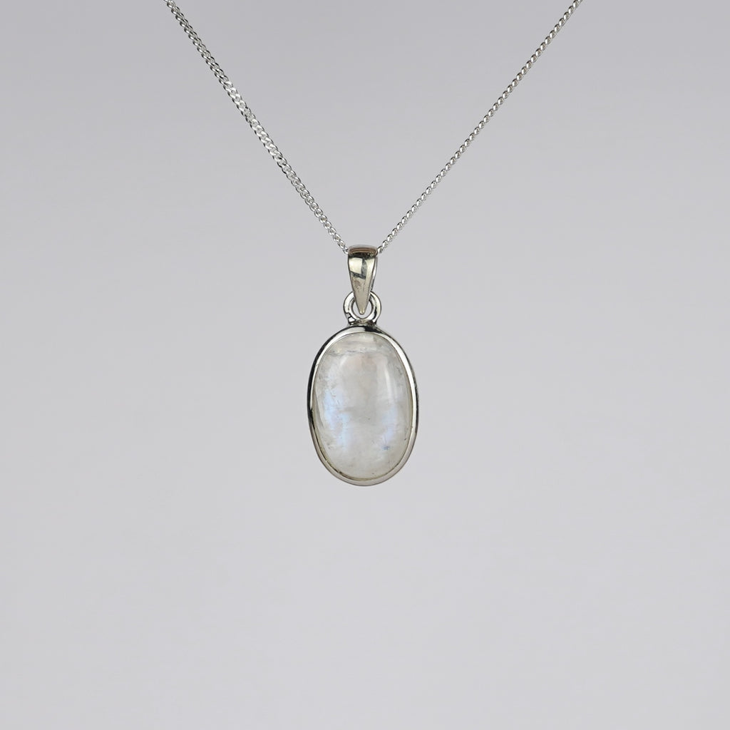 Regenboog Maansteen 925 Zilver Ketting K25