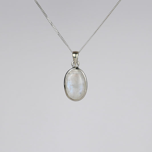 Regenboog Maansteen 925 Zilver Ketting