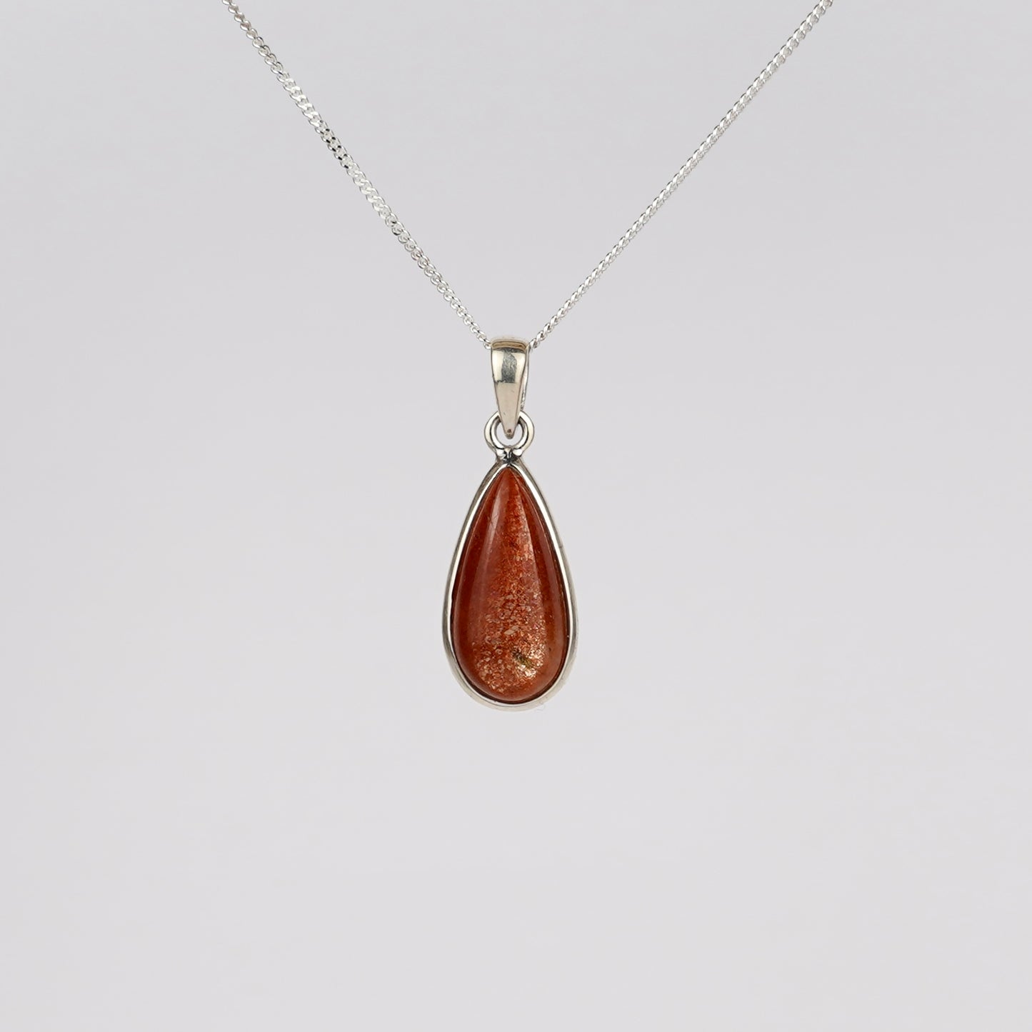 Zonnesteen 925 Zilver Ketting