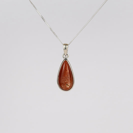 Zonnesteen 925 Zilver Ketting