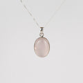 Rozenkwarts 925 Zilver Ketting K32