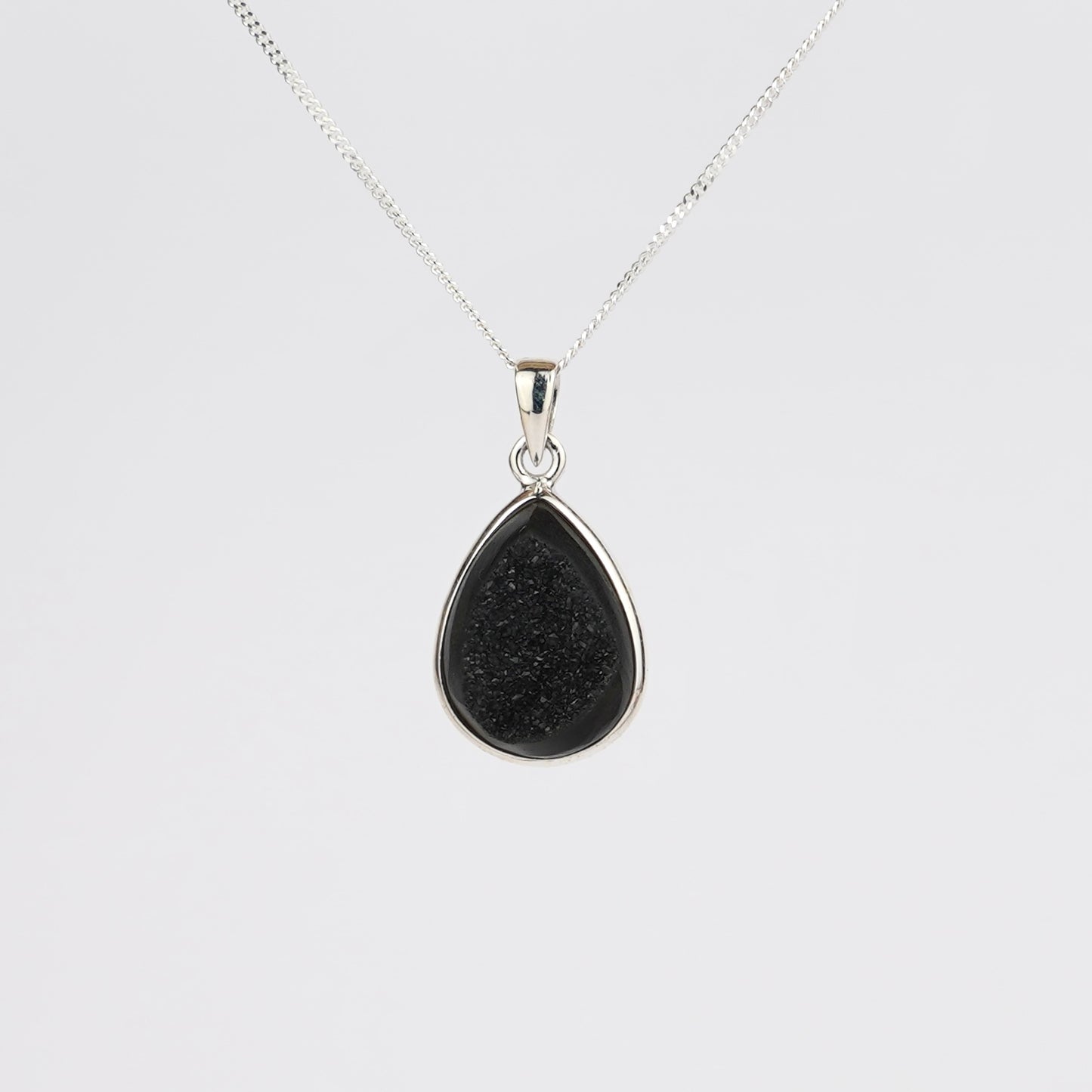 Druzy Onyx 925 Zilver Ketting