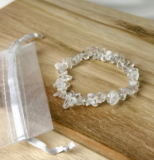 Bergkristal Chip Armband