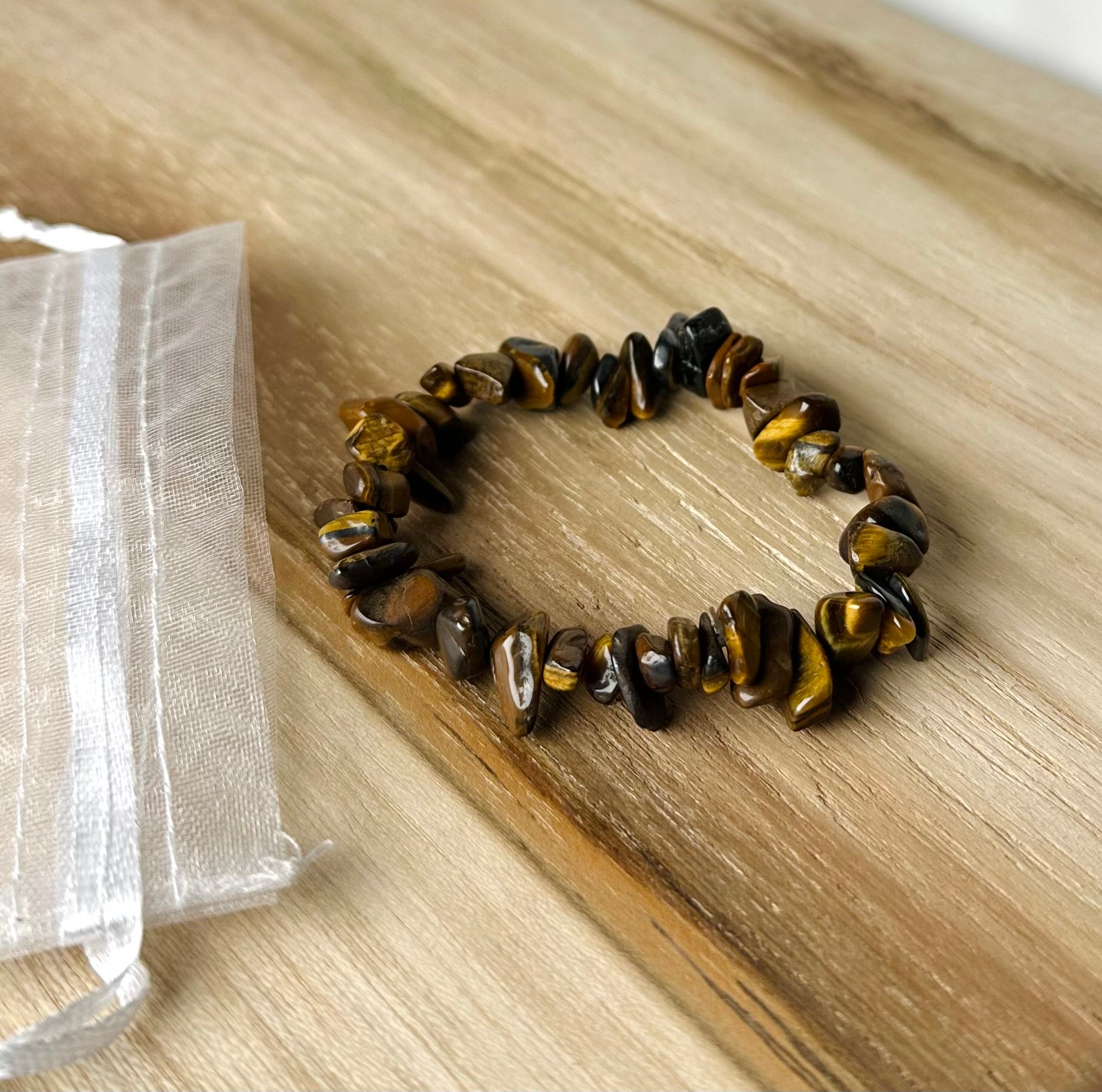 Tijgeroog Chip Armband