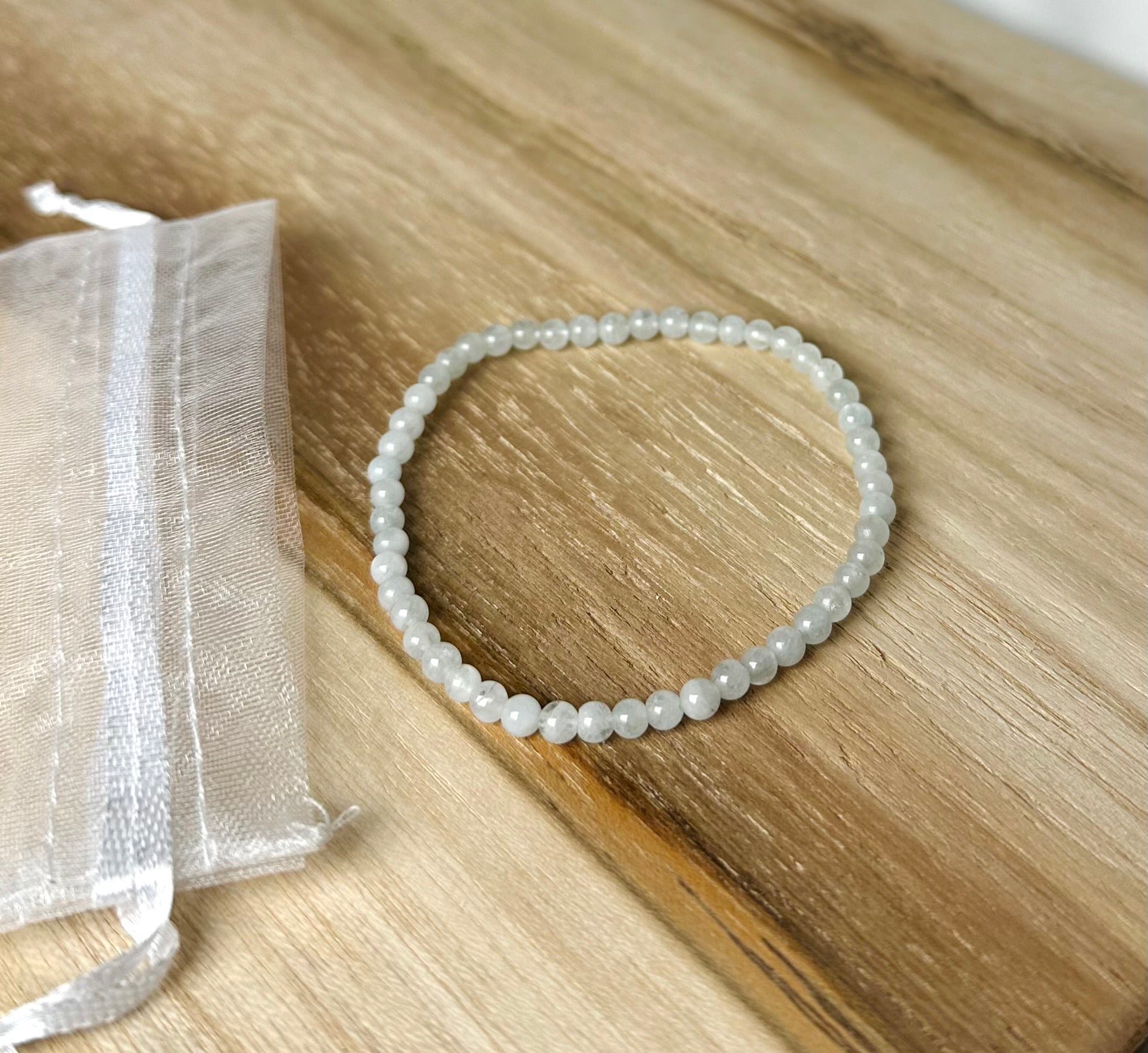 Aquamarijn Kogel Armband