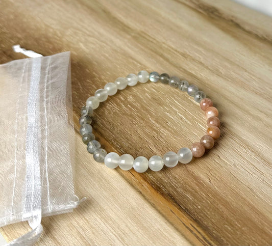 Maansteen Kogel Armband