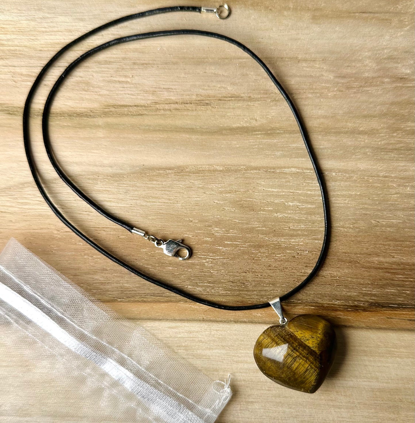 Tijgeroog Ketting Hart
