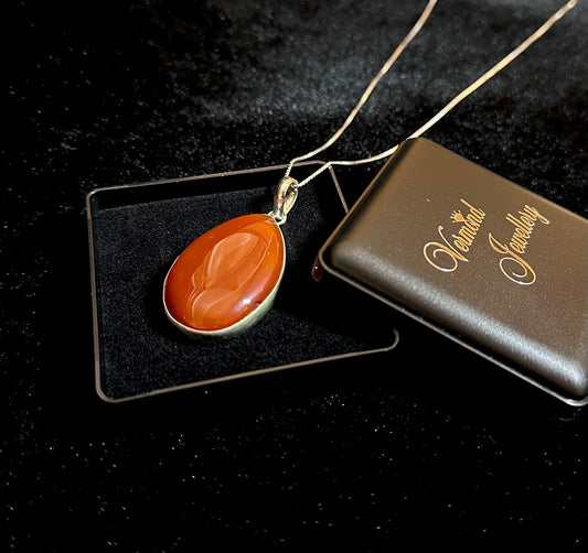 Carneool Ketting India Zilver