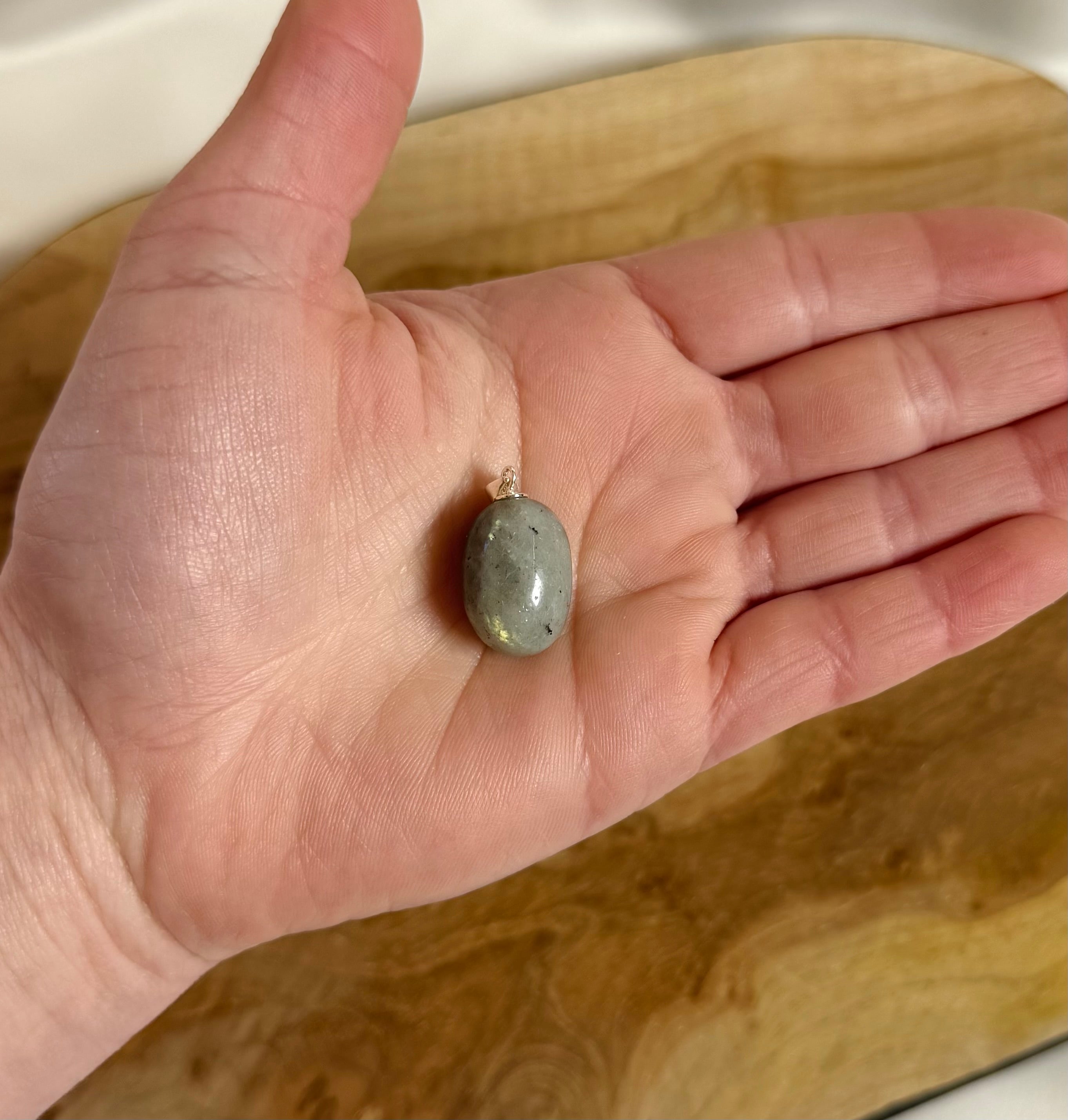 Labradoriet Kettinghanger 925 Zilver