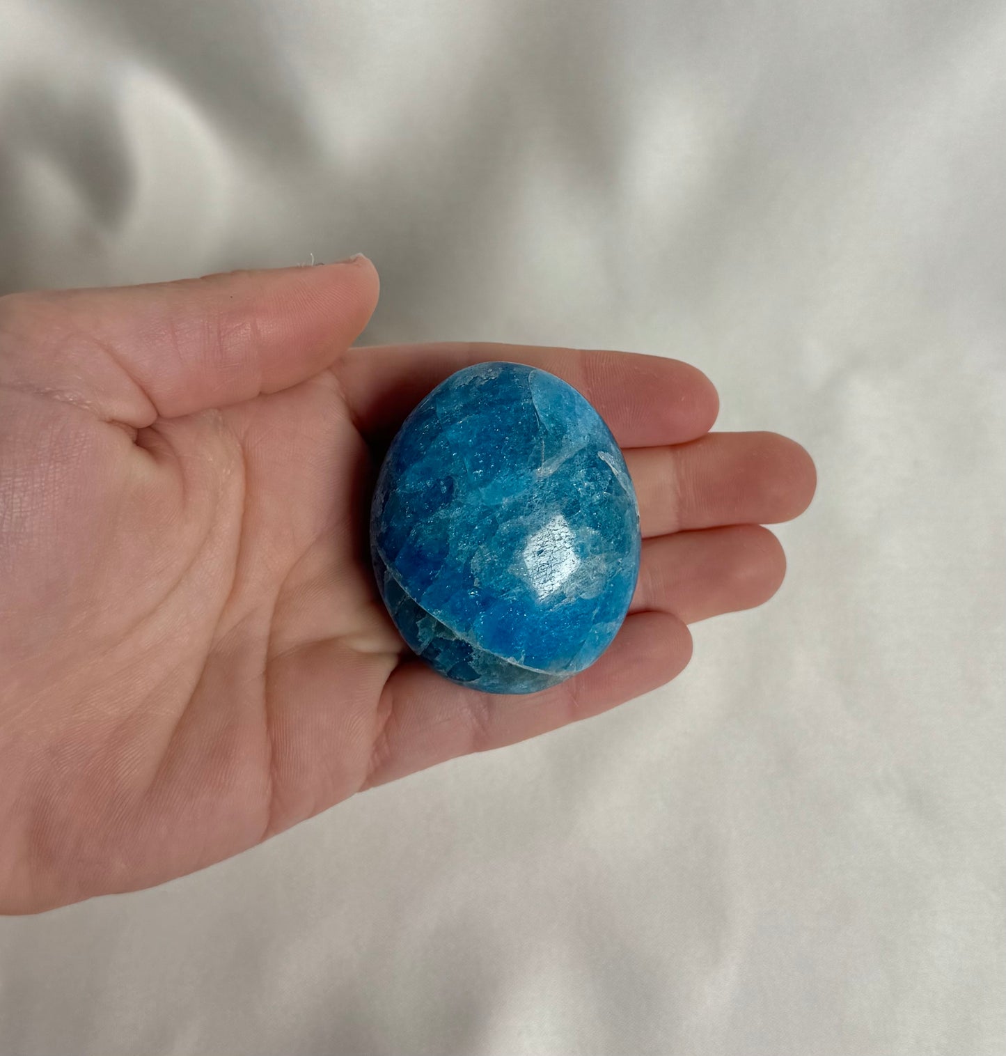 Blauwe Apatiet Handsteen