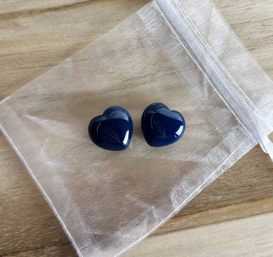 Blauwe Agaat Hartjes 2cm