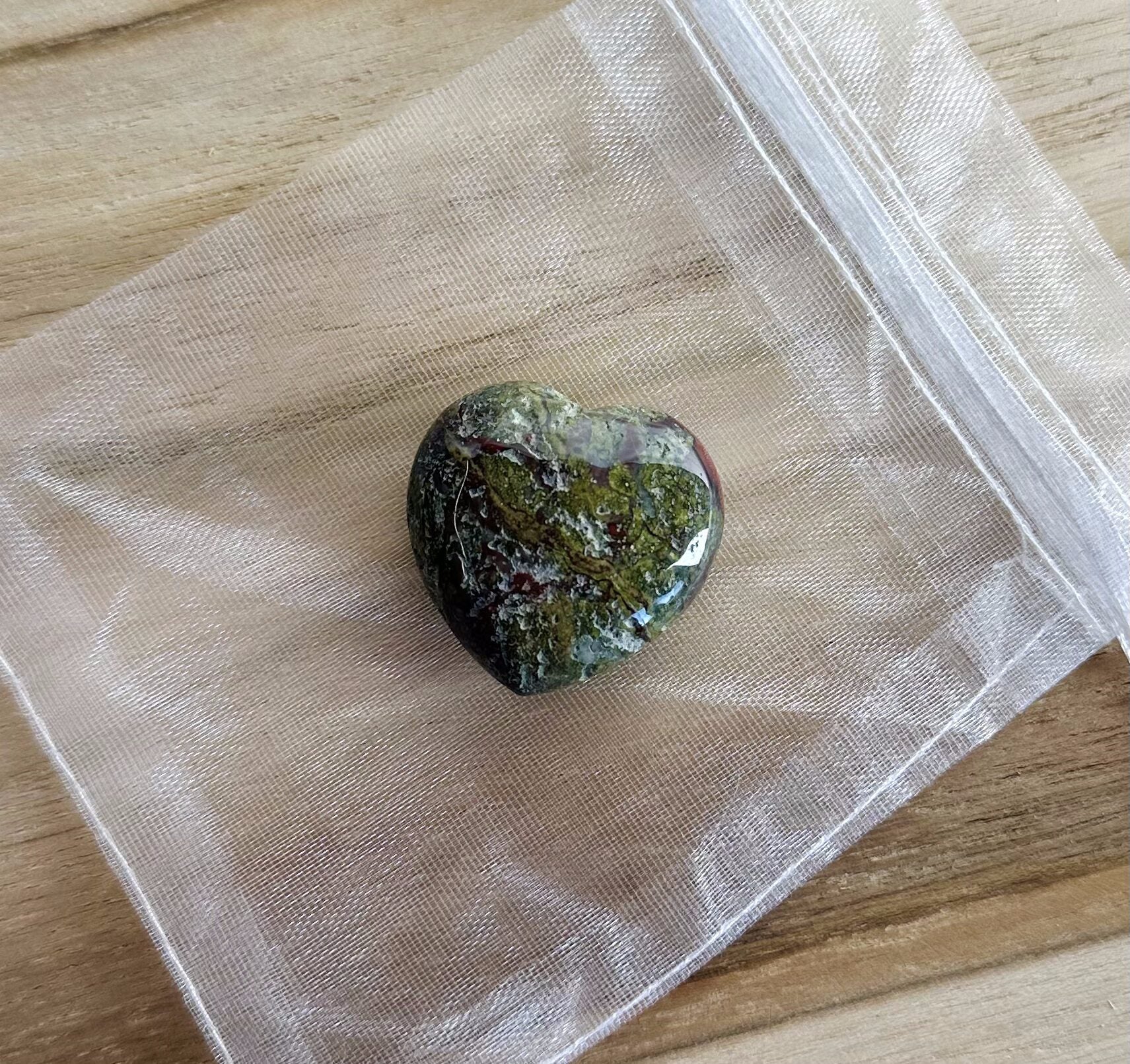 Drakenbloed Jaspis Hart 3cm