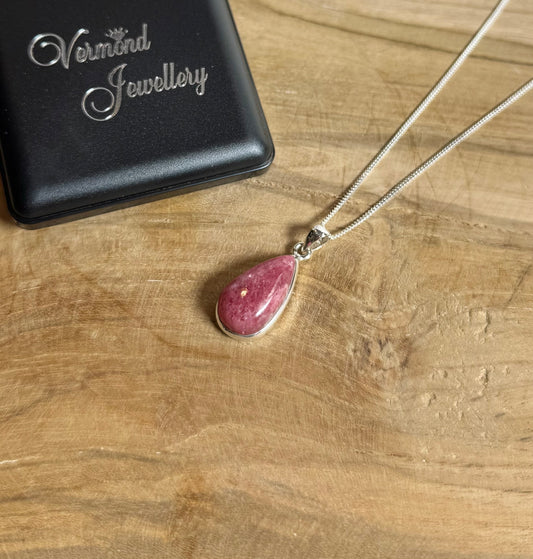Rhodoniet 925 Zilver Ketting