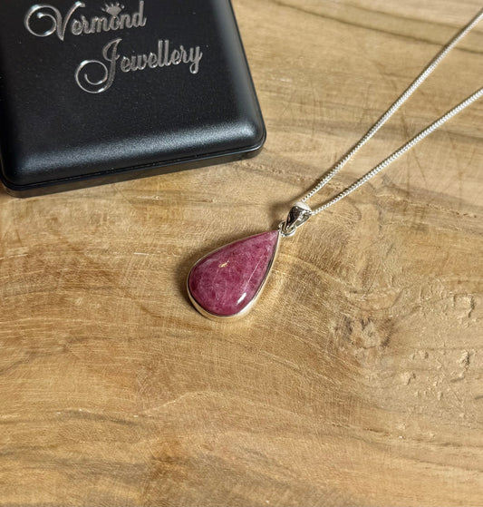 Rhodoniet 925 Zilver Ketting