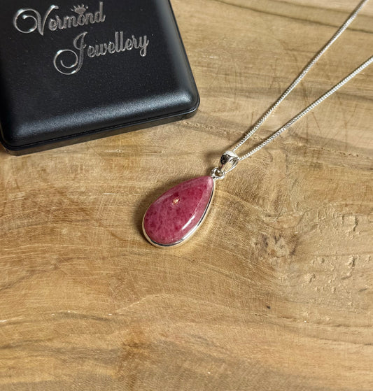 Rhodoniet 925 Zilver Ketting