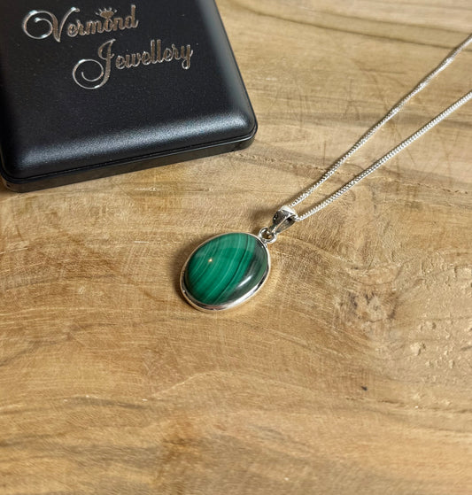 Malachiet 925 Zilver Ketting