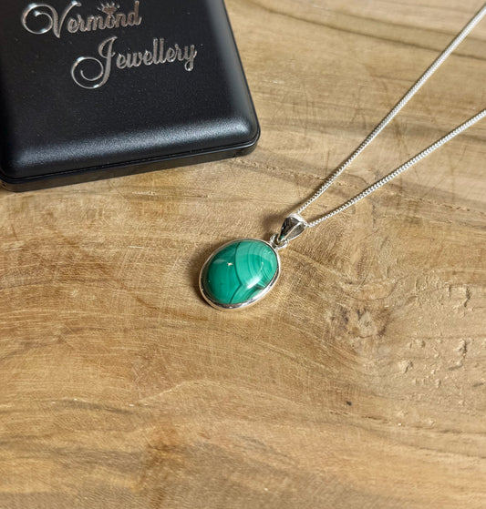 Malachiet 925 Zilver Ketting
