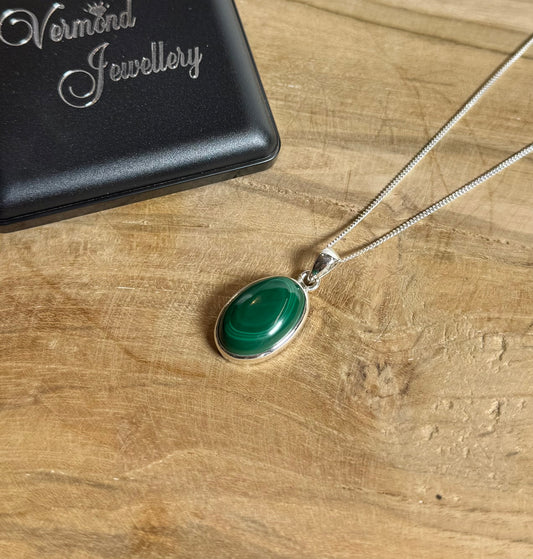 Malachiet 925 Zilver Ketting