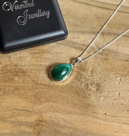 Malachiet 925 Zilver Ketting