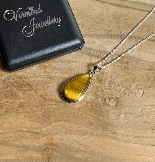 Tijgeroog 925 Zilver Ketting