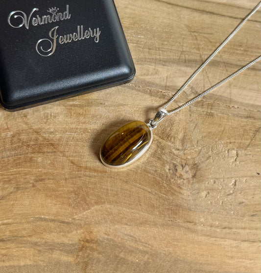Tijgeroog 925 Zilver Ketting