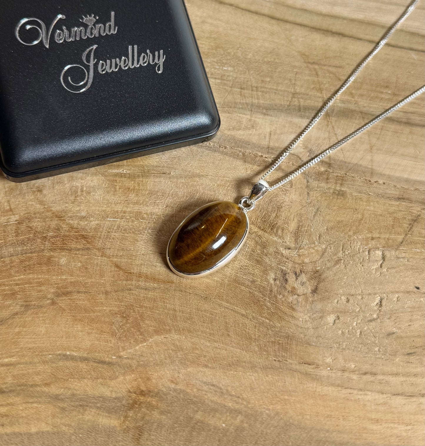 Tijgeroog 925 Zilver Ketting