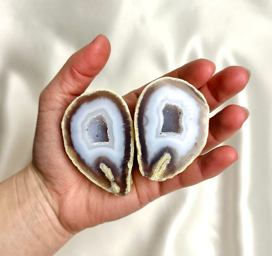 Agaat Geode Paar Nr. 40