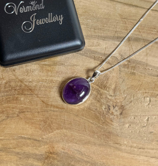 Amethist 925 Zilver Ketting