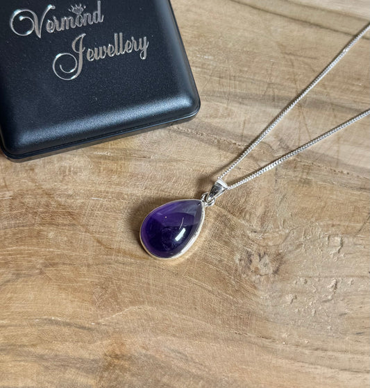 Amethist 925 Zilver Ketting