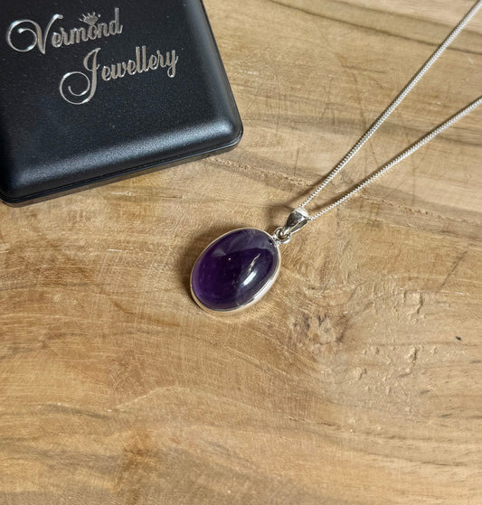 Amethist 925 Zilver Ketting