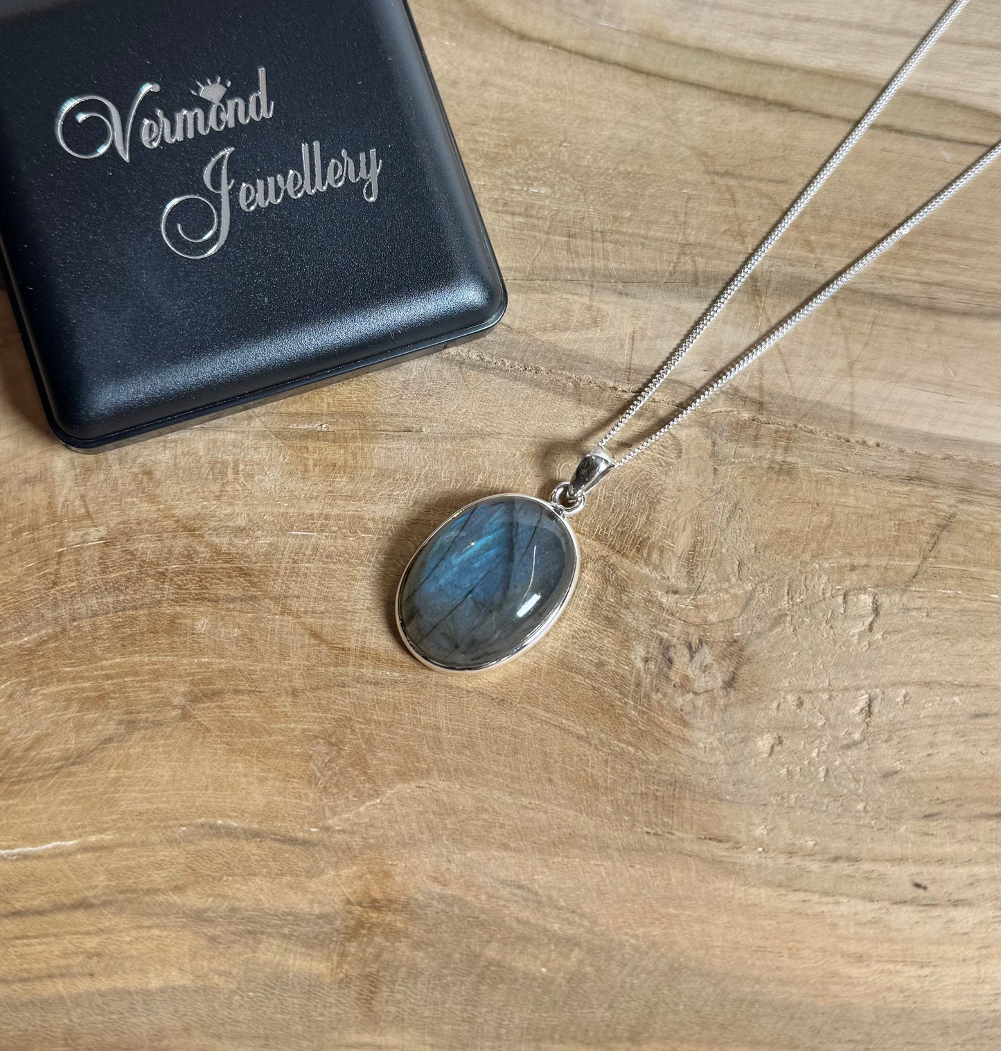 Labradoriet 925 Zilver Ketting