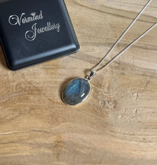 Labradoriet 925 Zilver Ketting