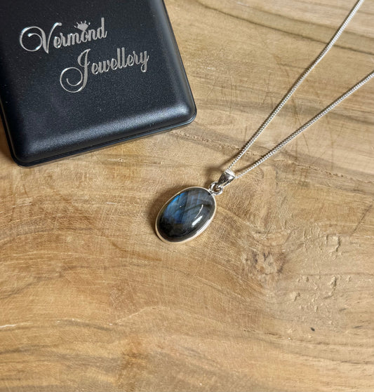 Labradoriet 925 Zilver Ketting