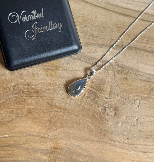 Labradoriet 925 Zilver Ketting