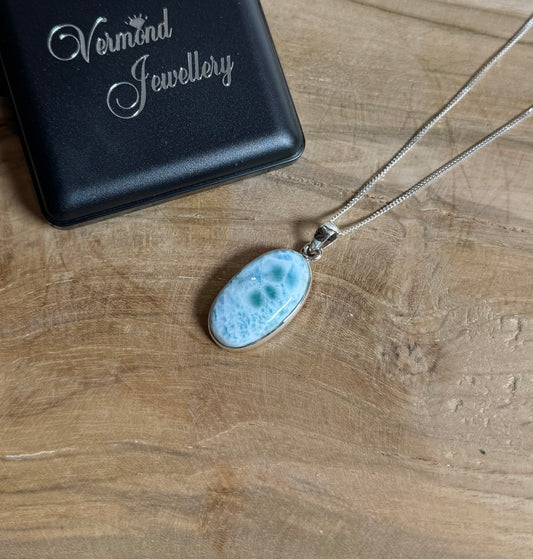 Larimar 925 Zilver Ketting
