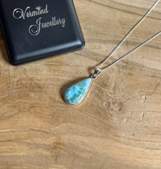 Larimar 925 Zilver Ketting