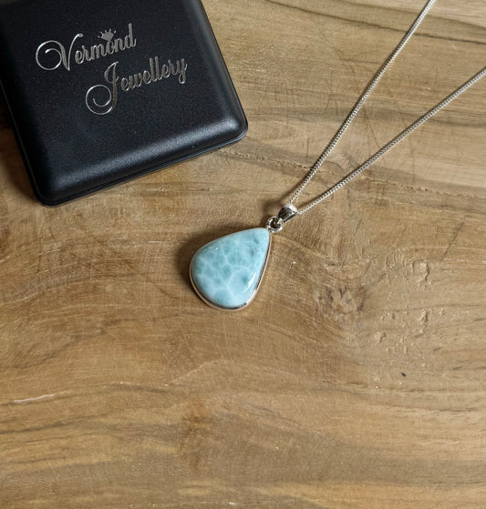Larimar 925 Zilver Ketting