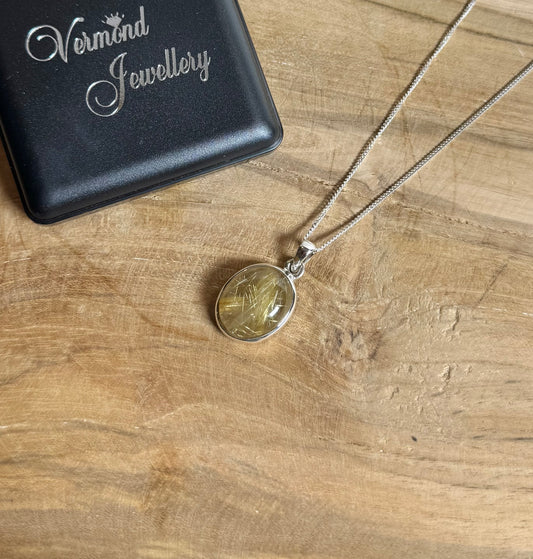 Rutielkwarts 925 Zilver Ketting