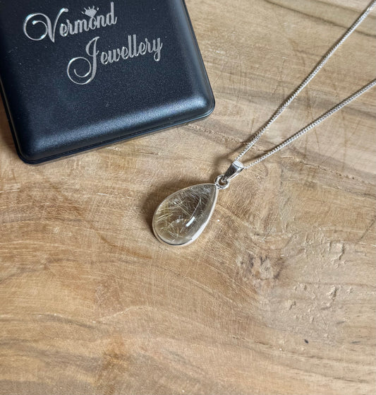Rutielkwarts 925 Zilver Ketting