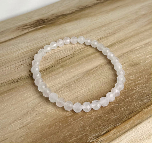 Rozenkwarts Facet Armband