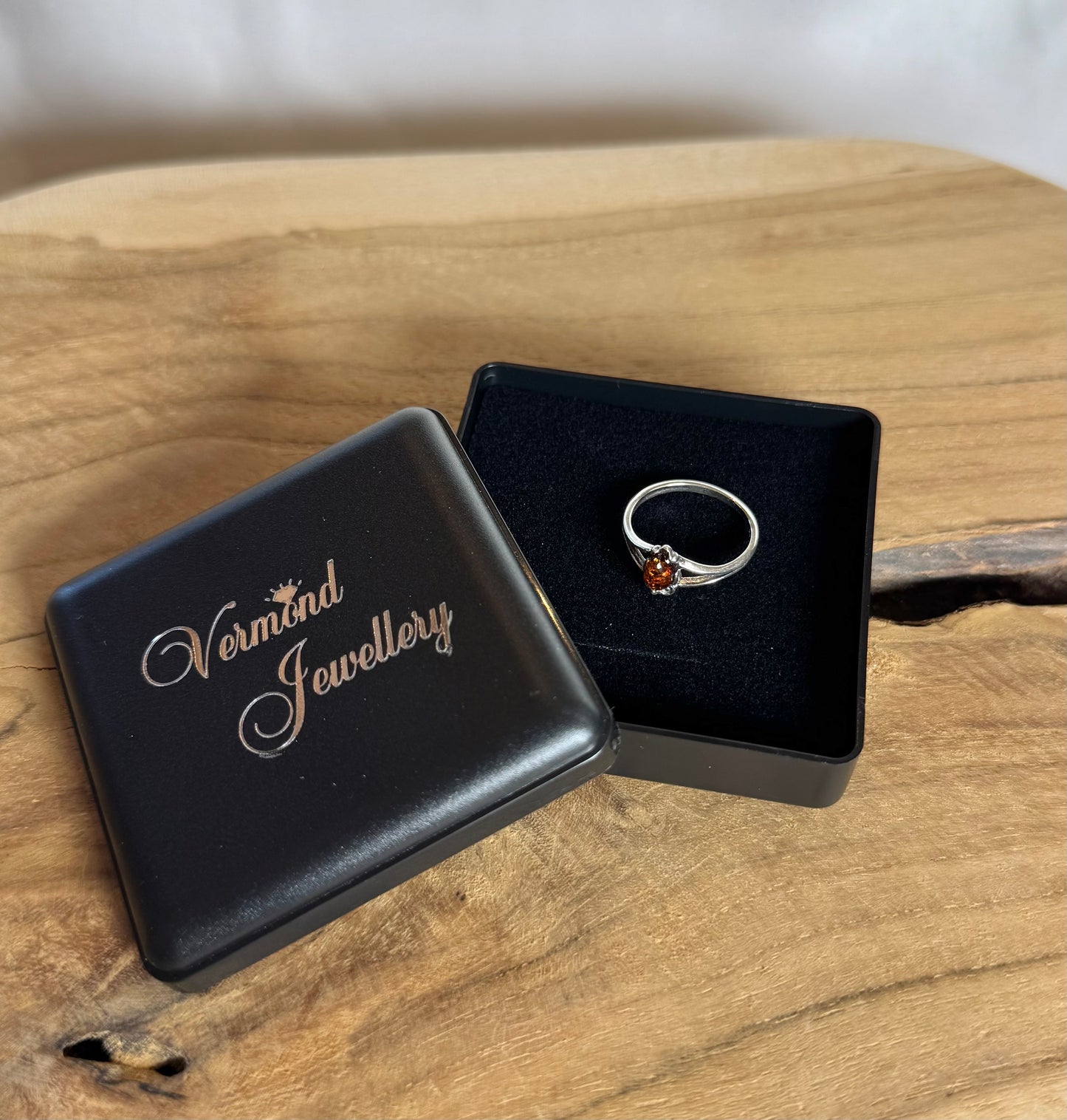 Barnsteen 925 Zilveren Ring 18