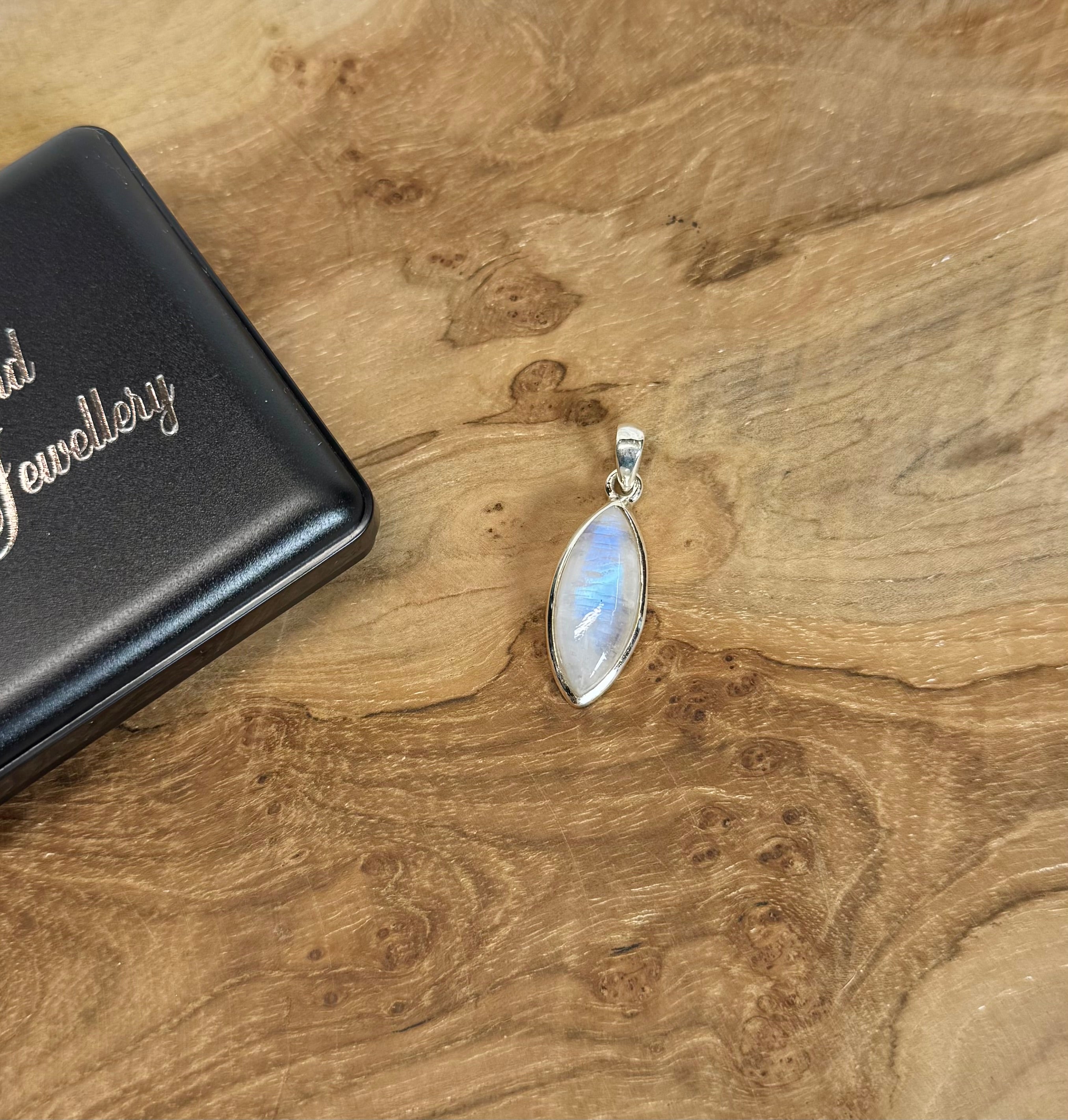 Regenboog Maansteen Hanger 925 Zilver Nr. 14