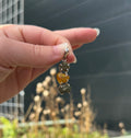 Moldaviet Dubbel en Amber Hanger 925 Zilver A12