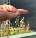 Moldaviet Dubbel en Amber Hanger 925 Zilver A14